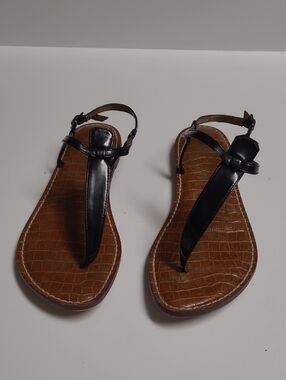 Sam Edelman Black GiGi Flat Thong T-Strap Women’s Sandals - Size 8.5